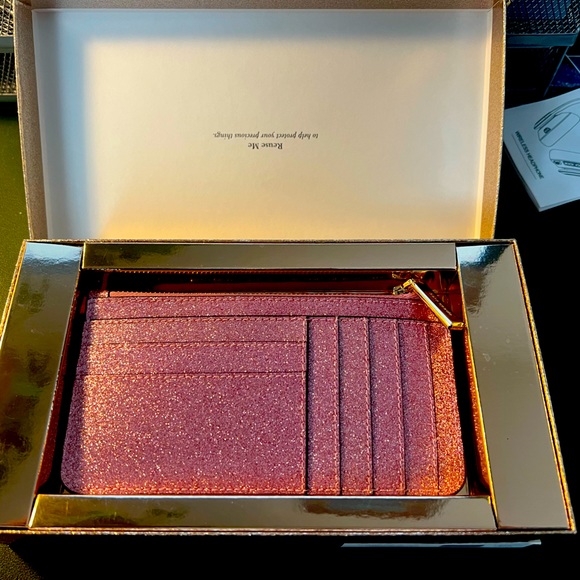 Kate Spade glitter, pink clutch/wallet… Brand new with tags - Picture 1 of 7
